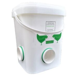Mangeoire automatique pour poules anti gaspillage, adaptée à tous les âges (4 ports) 20l/14kg