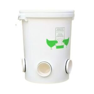 Mangeoire automatique pour poules sans gaspillage, adaptée à tous les âges (5 ports), 25L/17kg