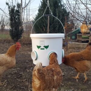 Mangeoire Automatique suspendue pour poulets 18l/12kg (5 ports)